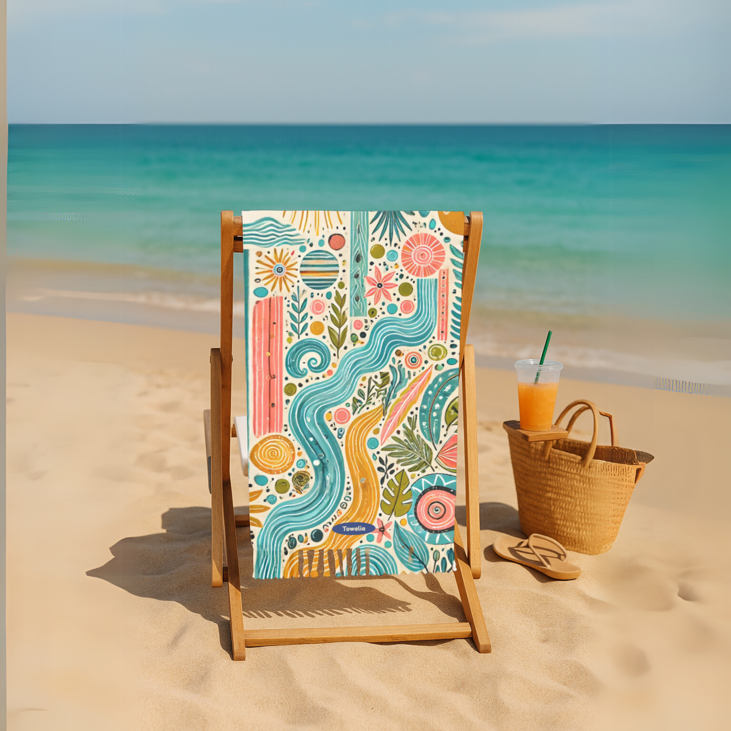 Cosmic Flow Boho Beach Towel