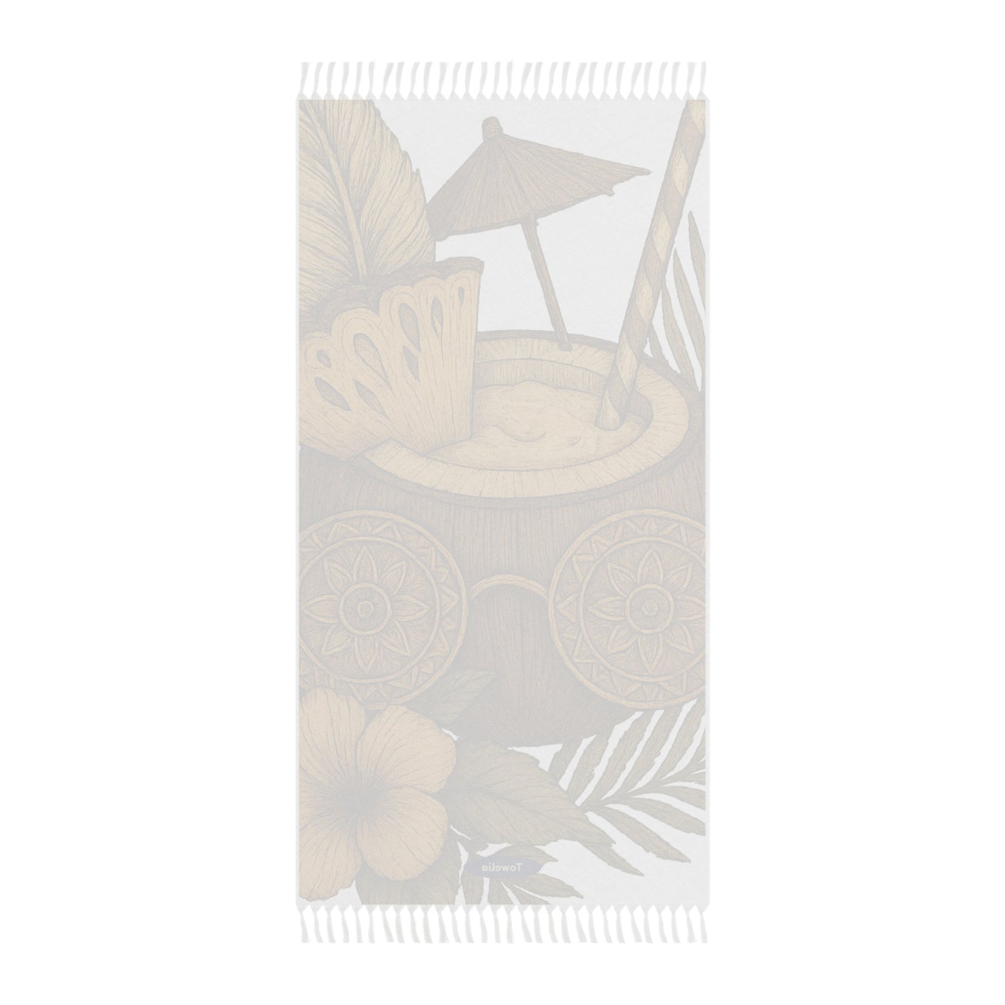 Golden Tropic Boho Beach Towel