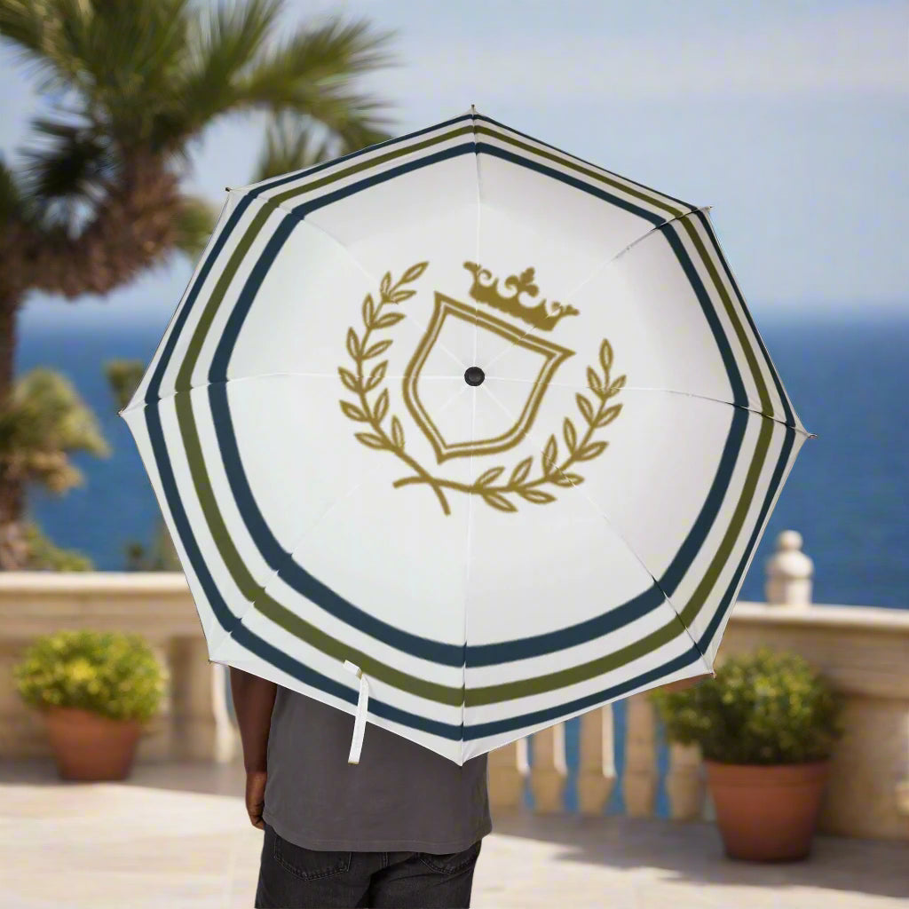 Stylish Foldable Umbrella with Elegant Design, Perfect for Rainy Days, Gift for Her, Compact Travel Umbrella, Outdoor Event Accessory