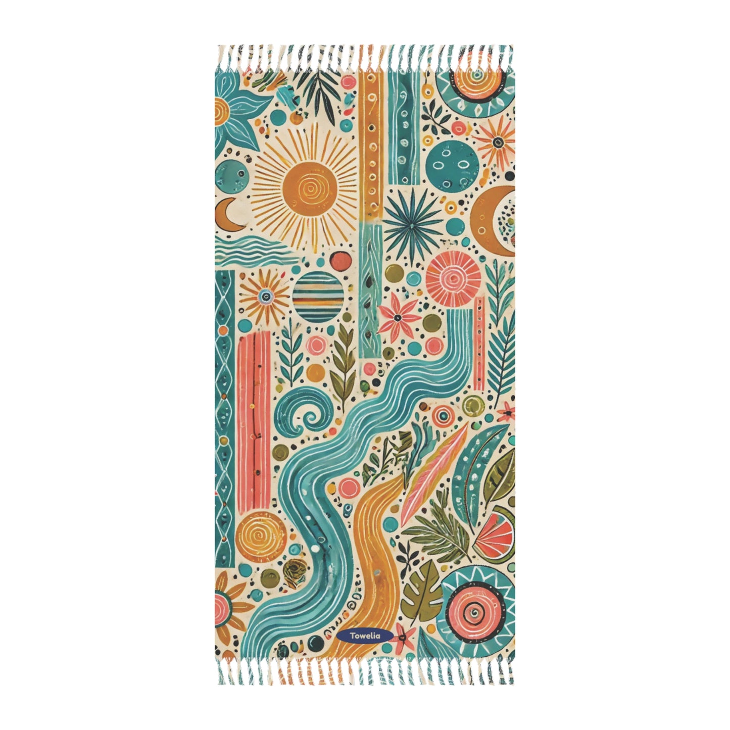 Cosmic Flow Boho Beach Towel