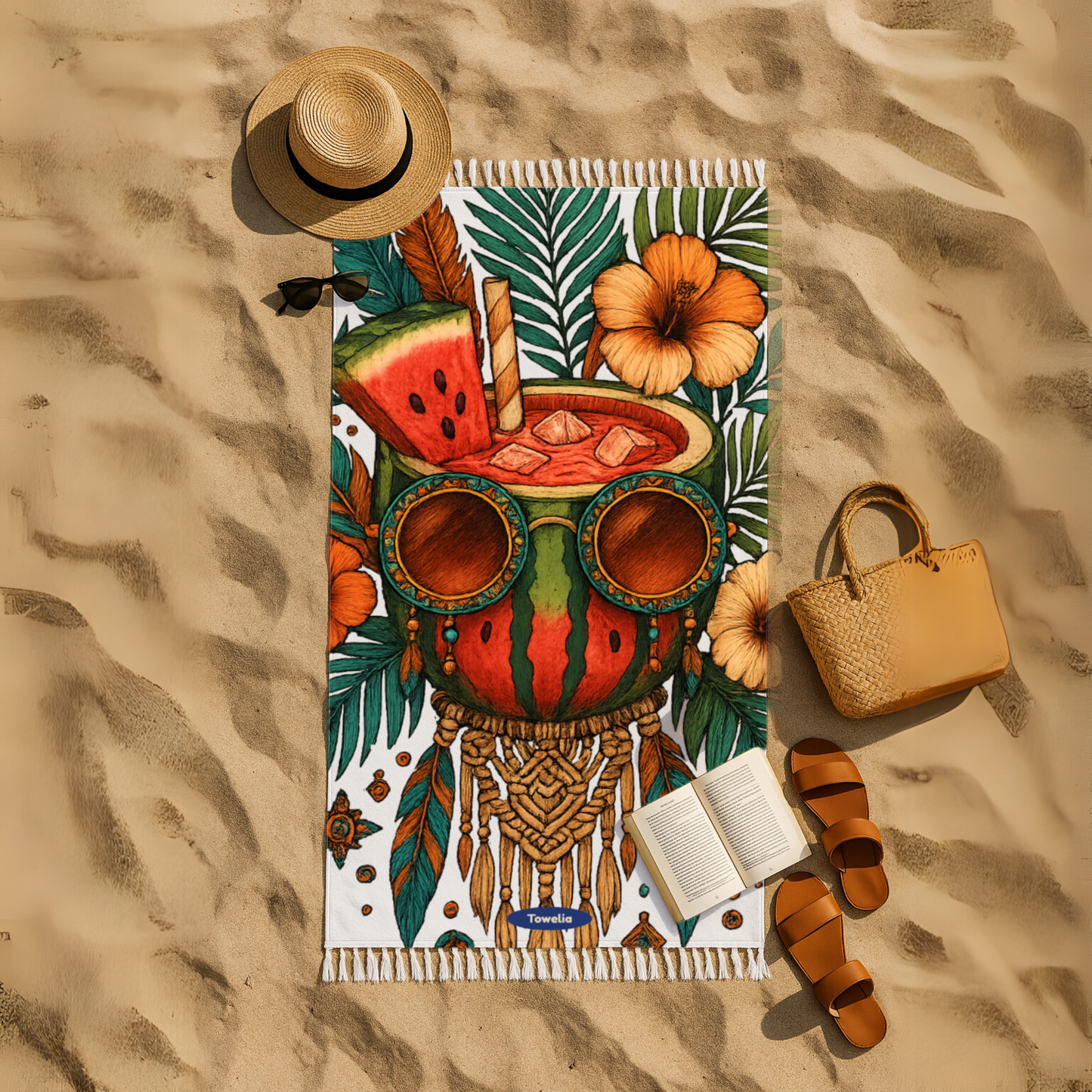 Wild Tropic Boho Beach Towel