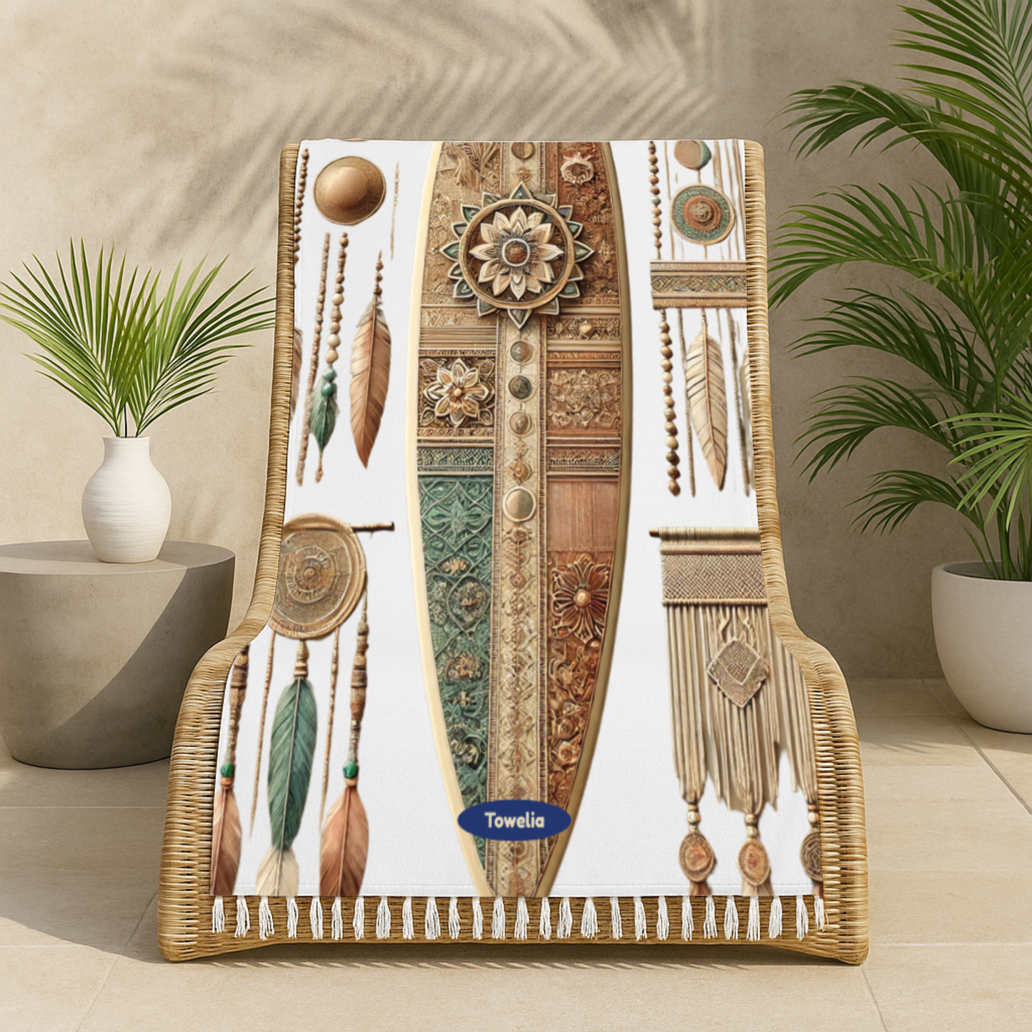 Sacred Surf Boho Beach Towel