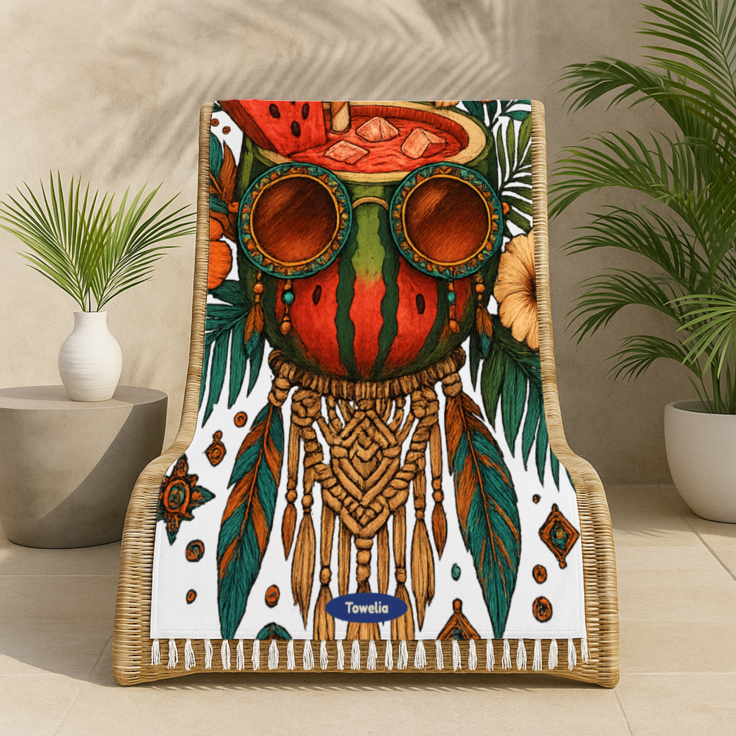 Wild Tropic Boho Beach Towel