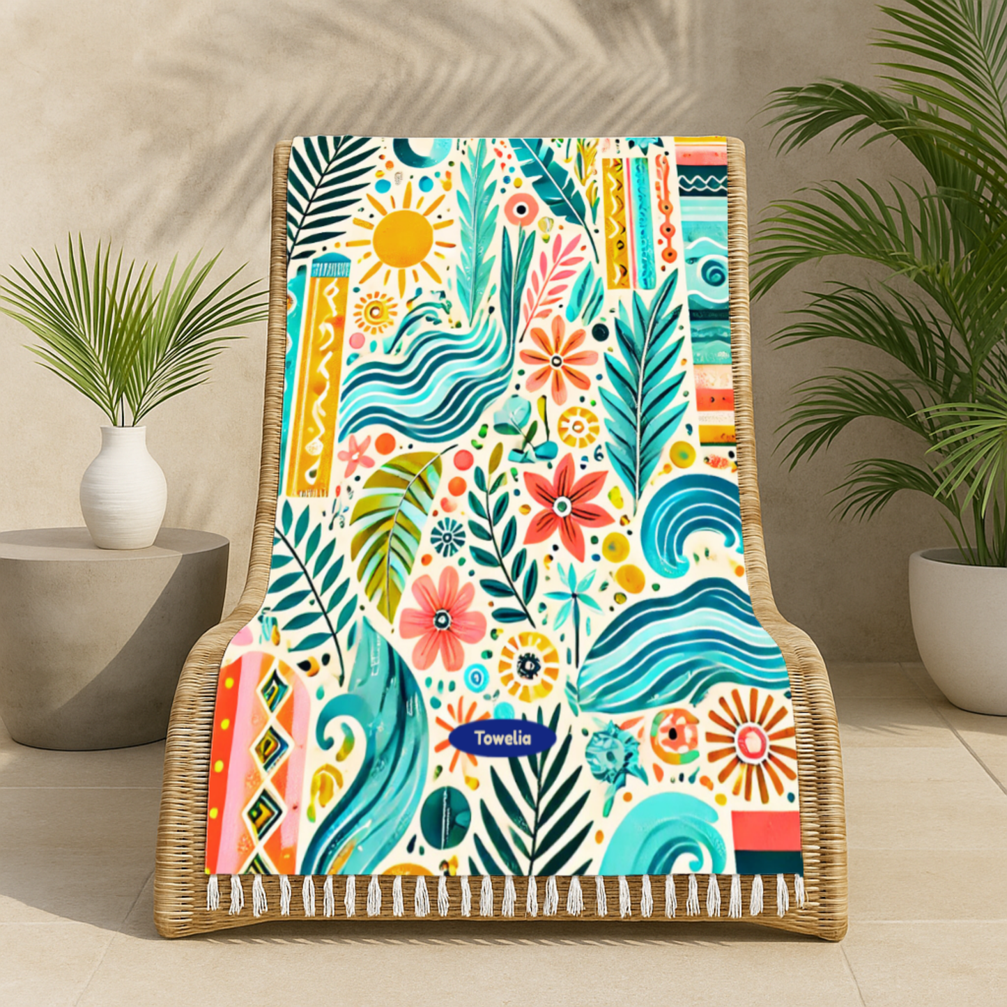 Tropic Pop Boho Beach Towel