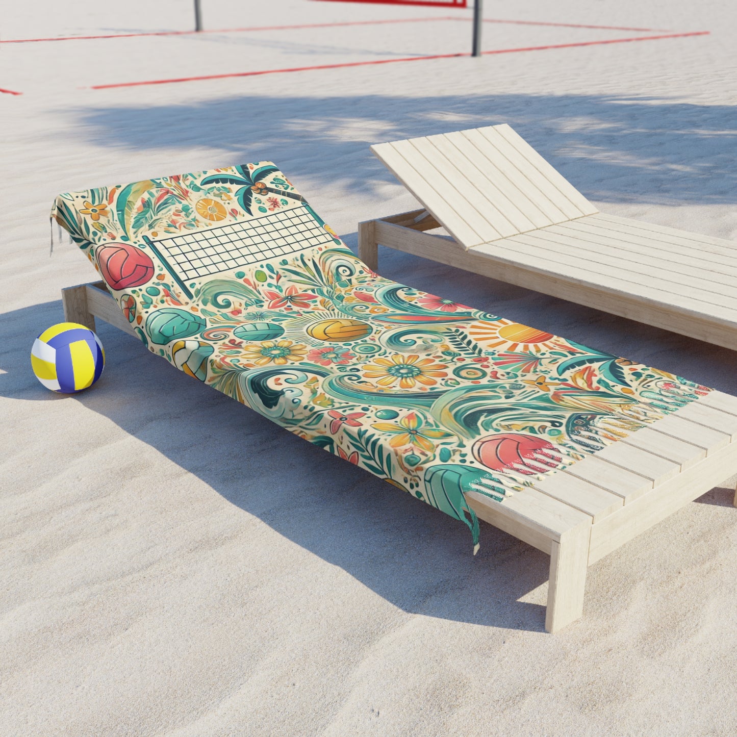 Volley Bloom Boho Beach Towel