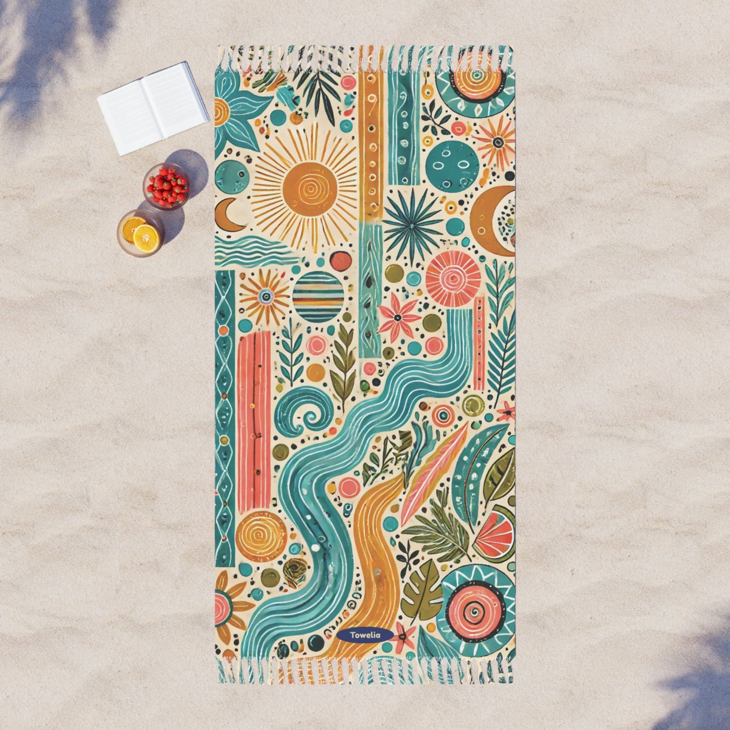 Cosmic Flow Boho Beach Towel