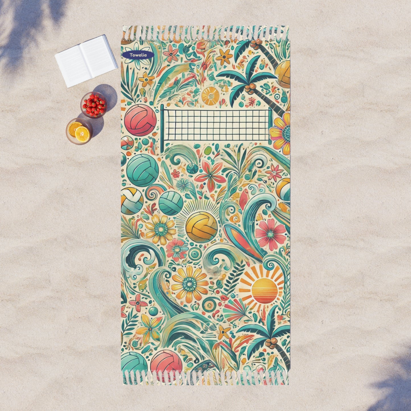 Volley Bloom Boho Beach Towel