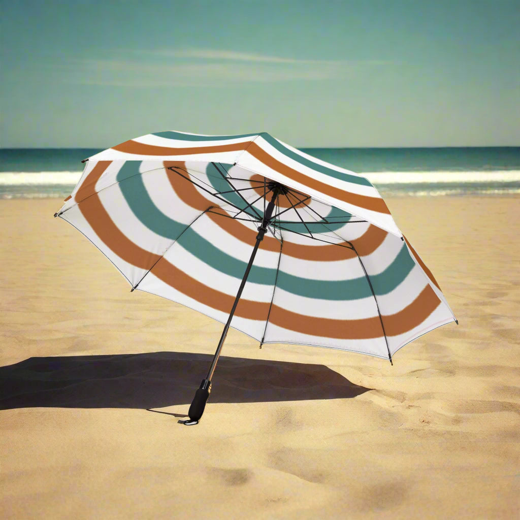 Chic Geometric Umbrella for Stylish Rainy Days, Foldable Travel Umbrella, Colorful Striped Design, Perfect Gift for Weather Lovers, [...]