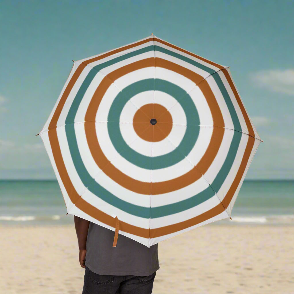 Chic Geometric Umbrella for Stylish Rainy Days, Foldable Travel Umbrella, Colorful Striped Design, Perfect Gift for Weather Lovers, [...]