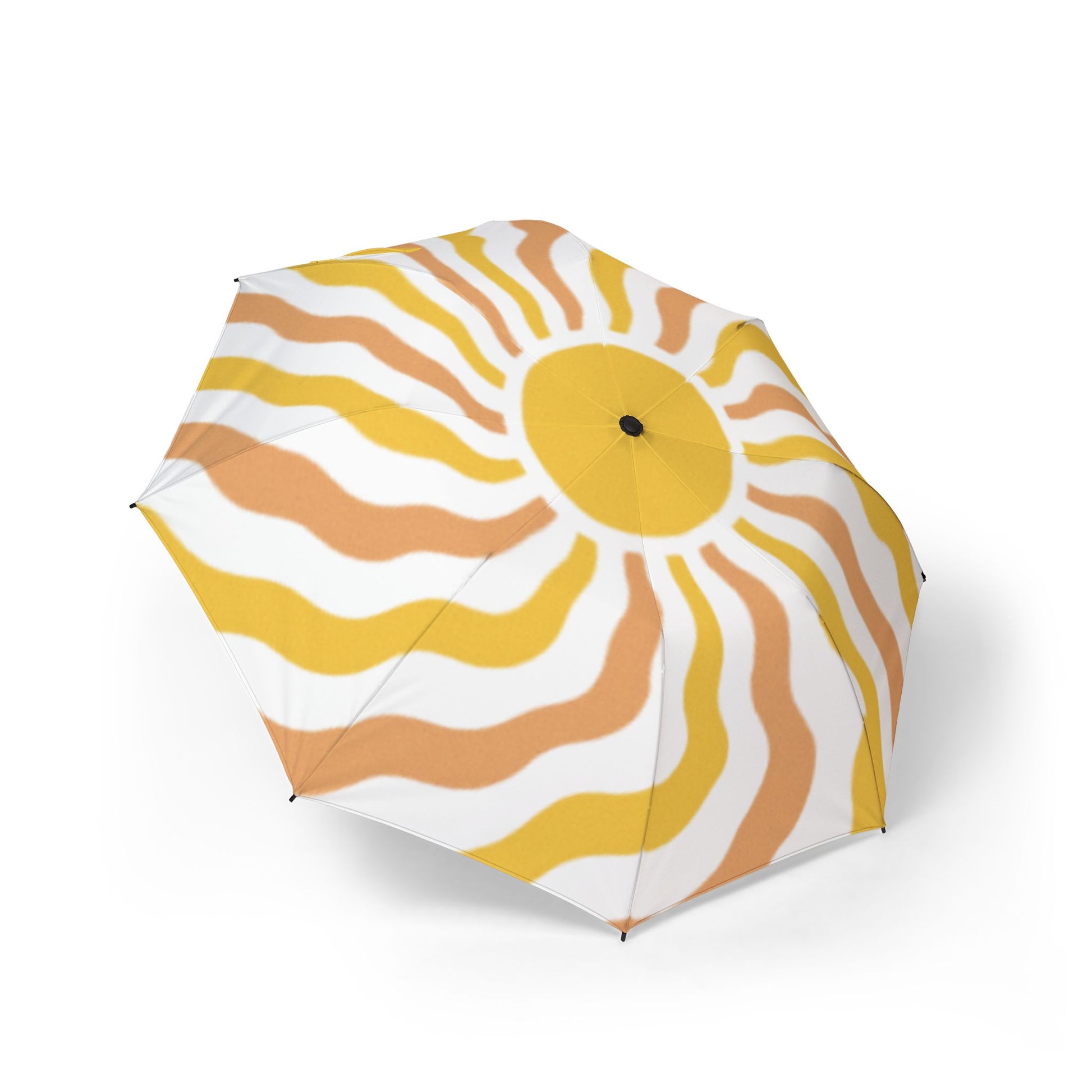 Umbrella with retro sunset design
