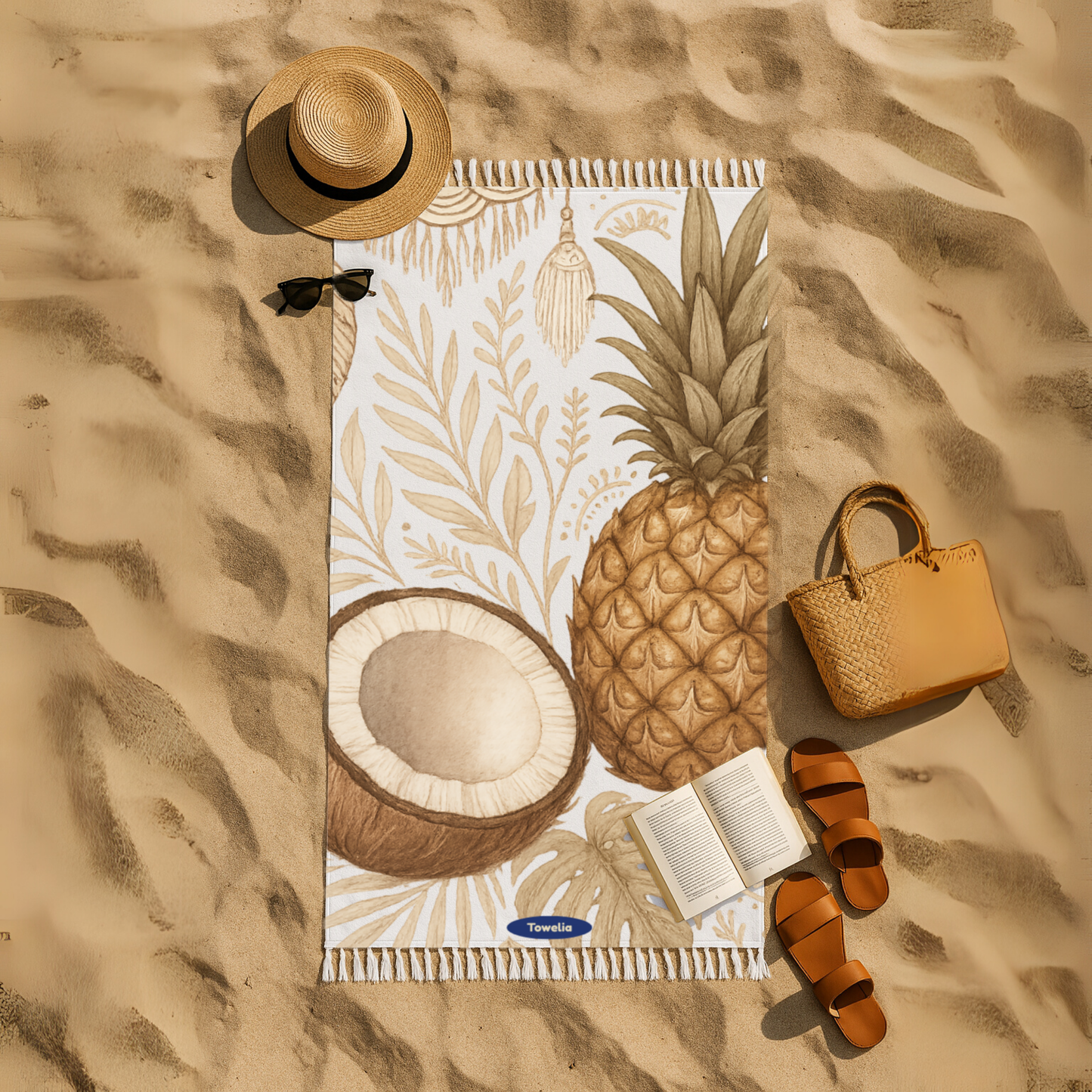 Island Glow Boho Beach Towel