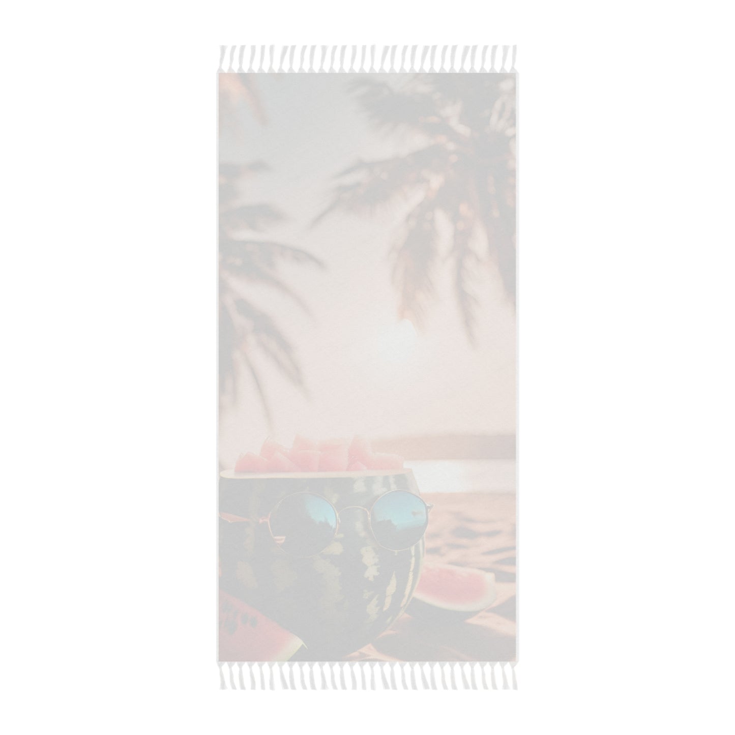 Sunset Melon Boho Beach Towel