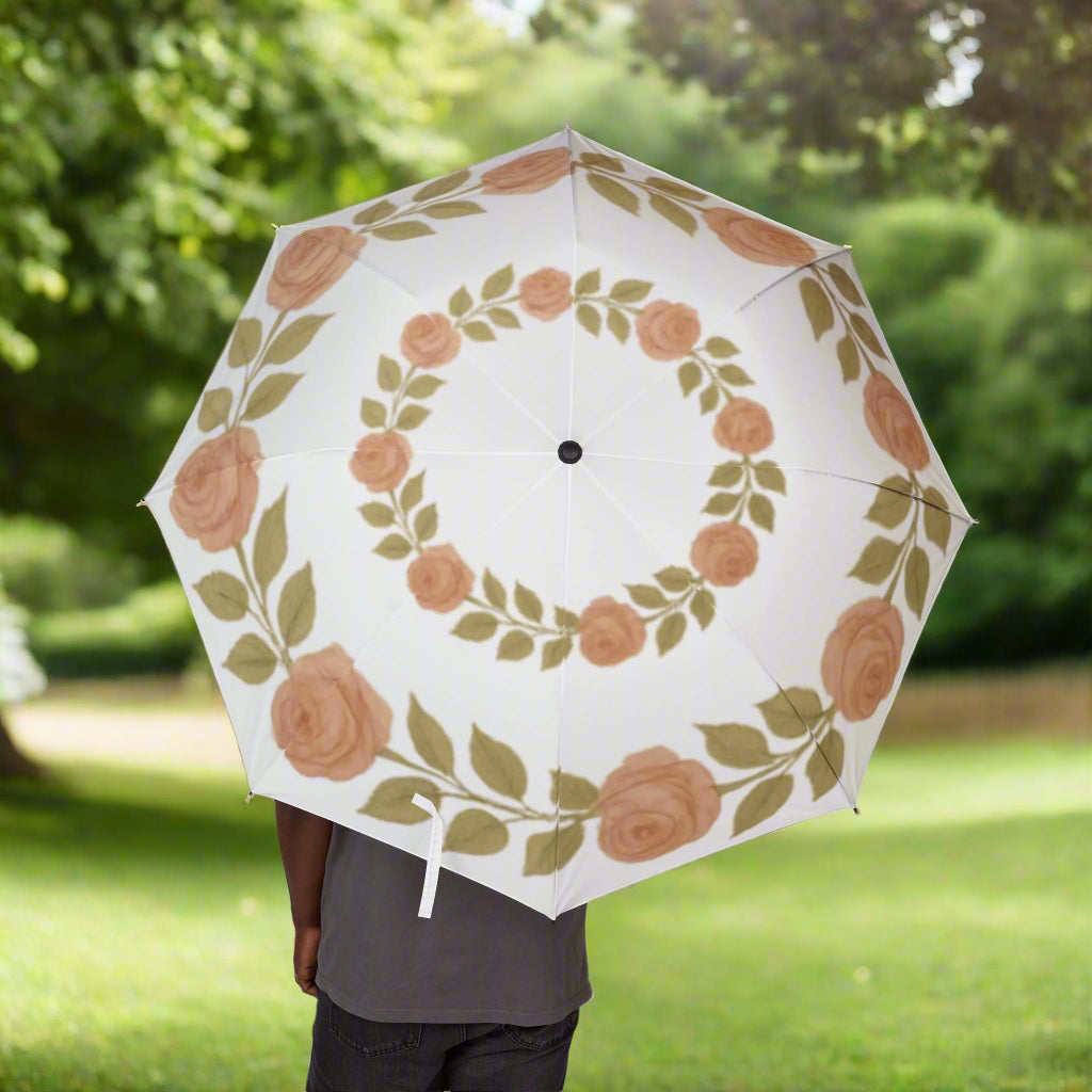 Floral Compact Umbrella - Elegant Rose Design, Lightweight Travel Accessory, Perfect Gift for Rainy Days, Wedding Favors, Mother's [...]